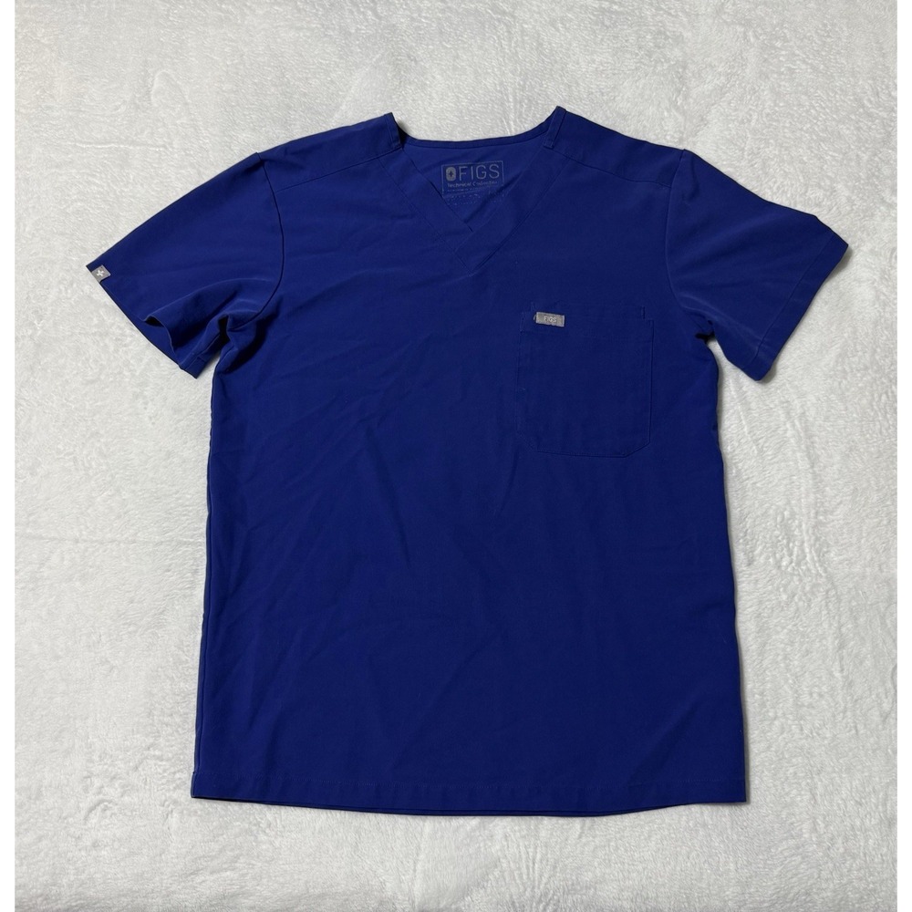 FIGS Catarina Women's XS One Pocket Scrub Top Royal Blue